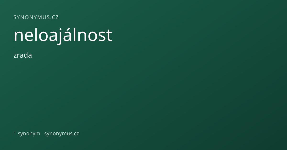 Náhled odkazu: neloajálnost
