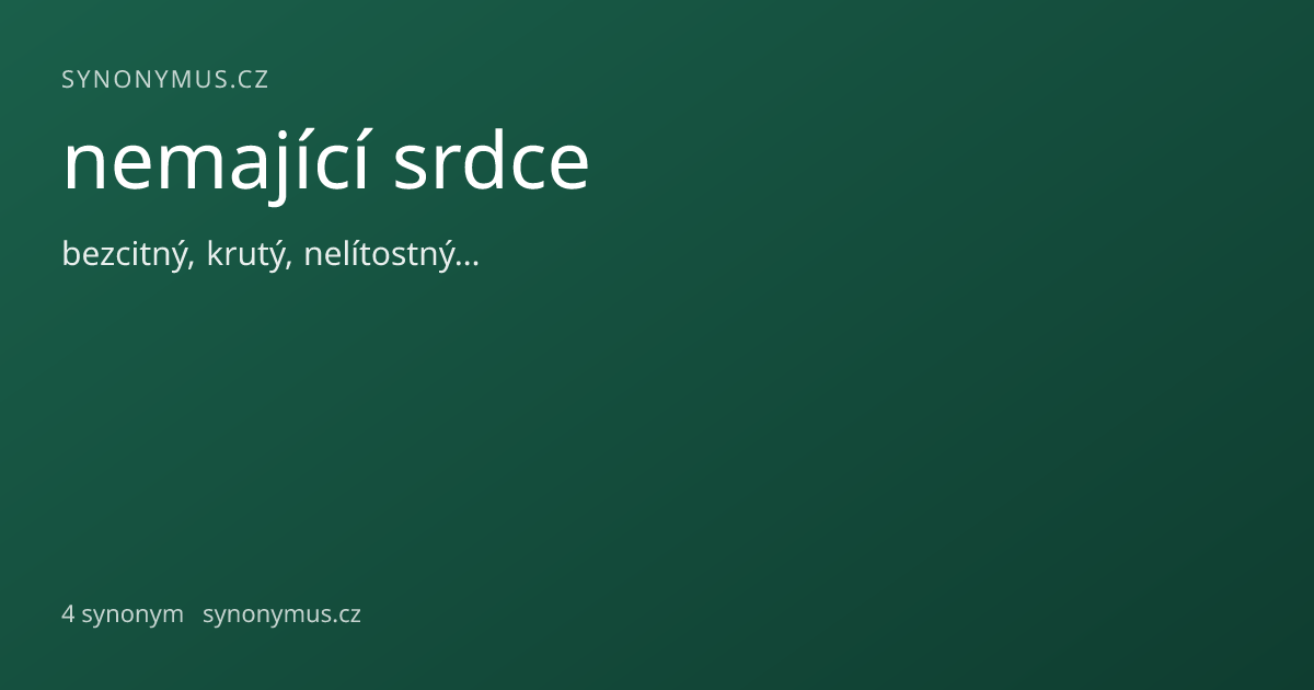 Náhled odkazu: nemající srdce