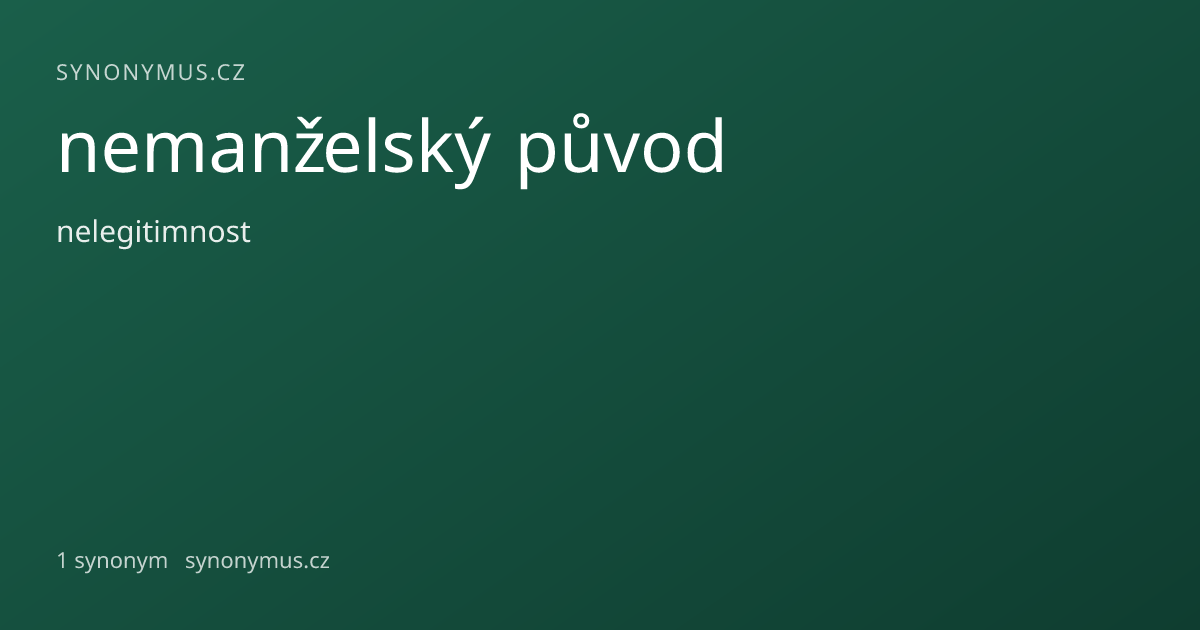 Náhled odkazu: nemanželský původ