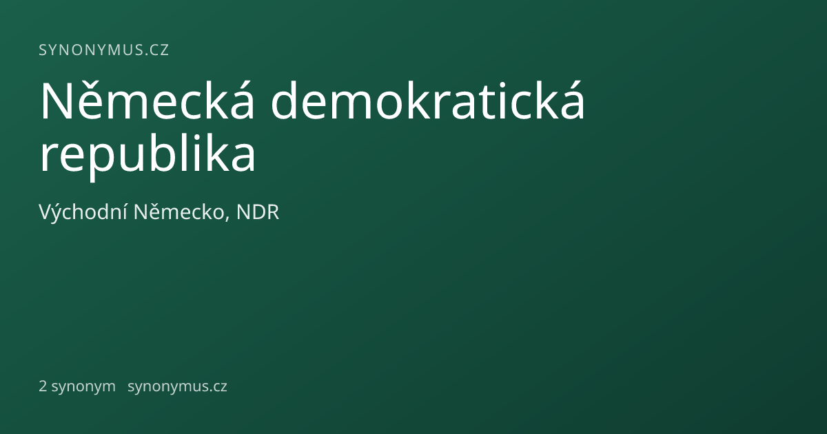 Náhled odkazu: Německá demokratická republika