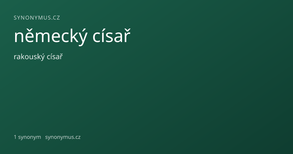Náhled odkazu: německý císař