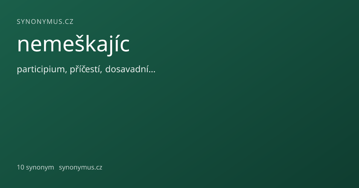 Náhled odkazu: nemeškajíc