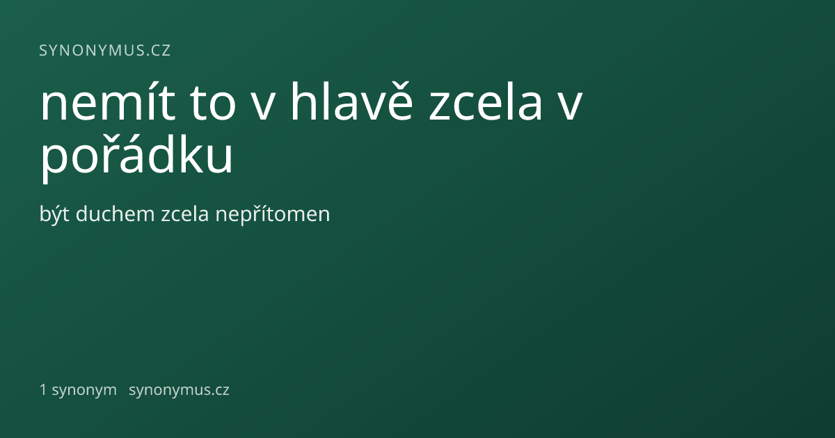 Náhled odkazu: nemít to v hlavě zcela v pořádku