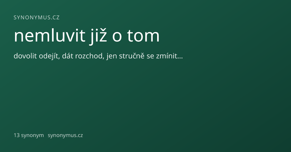 Náhled odkazu: nemluvit již o tom