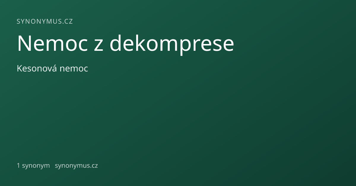 Náhled odkazu: Nemoc z dekomprese