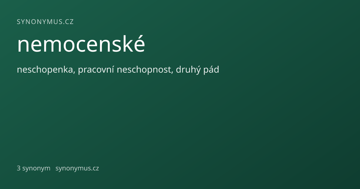 Náhled odkazu: nemocenské