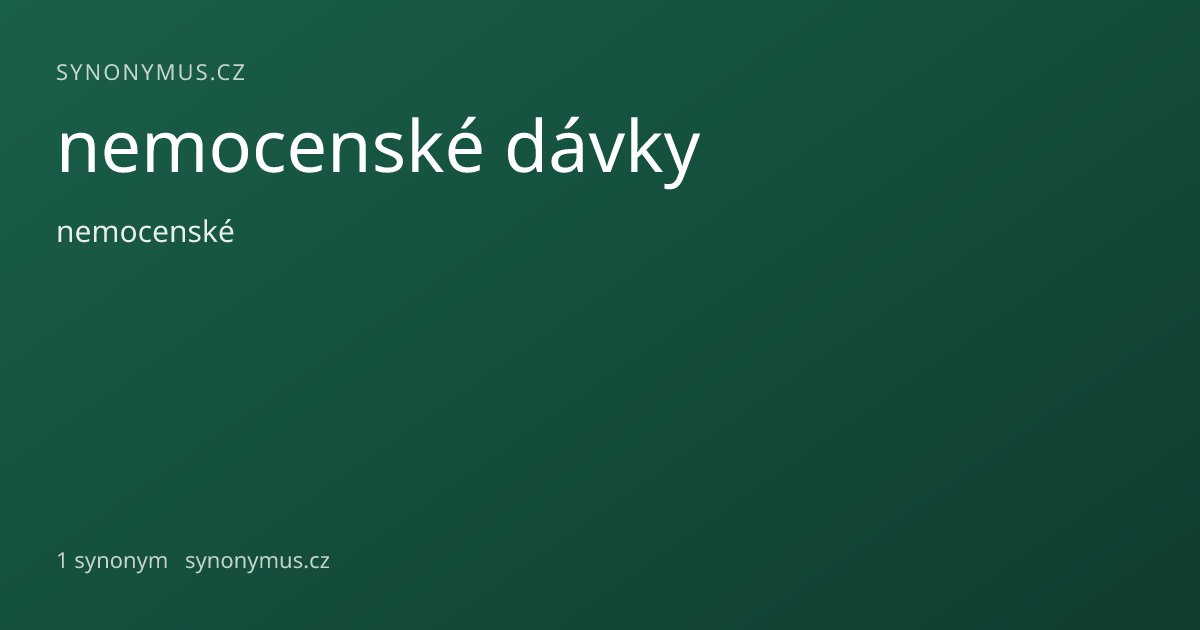 Náhled odkazu: nemocenské dávky