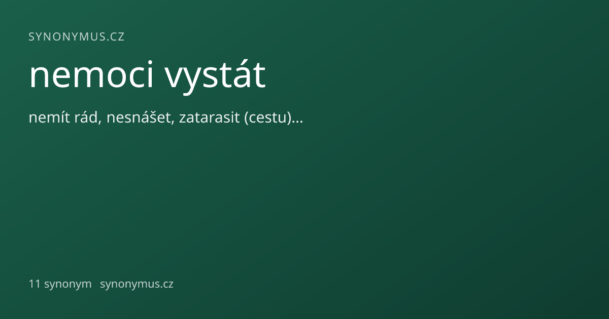 Náhled odkazu: nemoci vystát