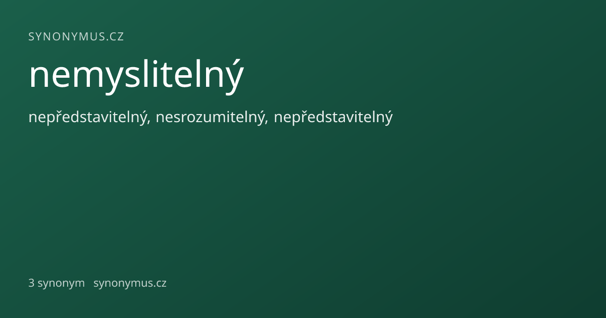 Náhled odkazu: nemyslitelný