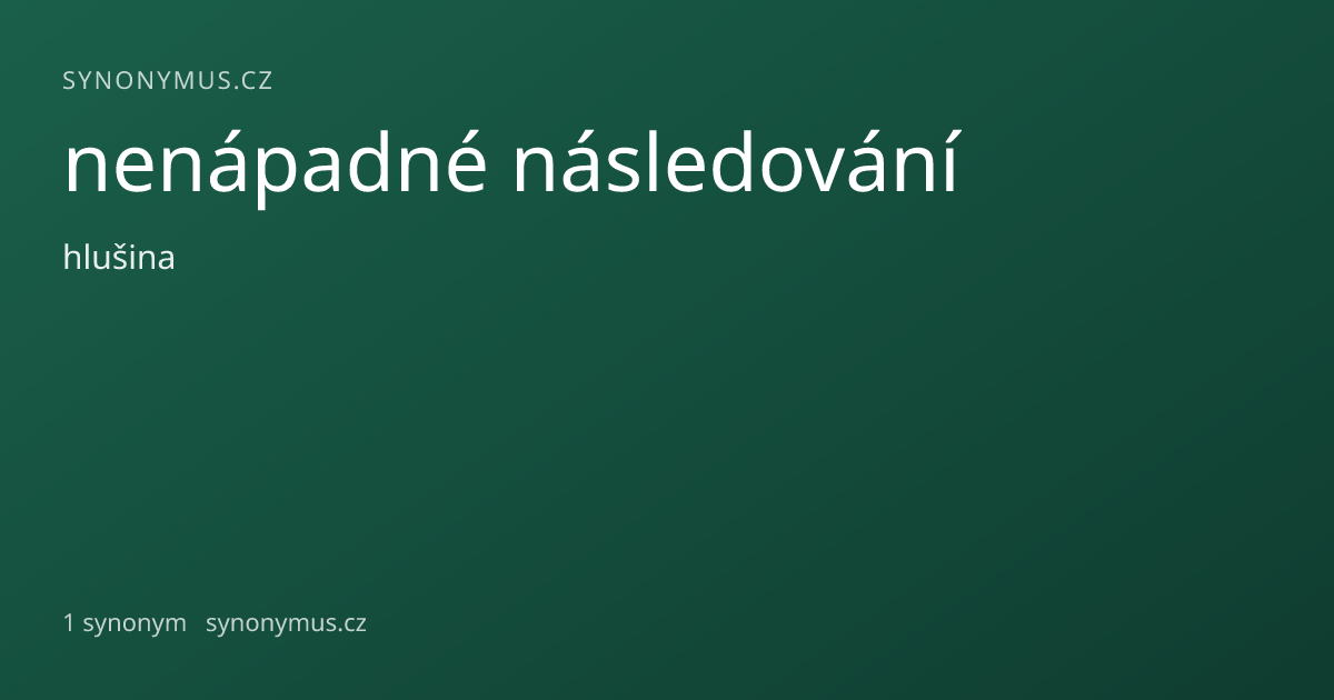 Náhled odkazu: nenápadné následování