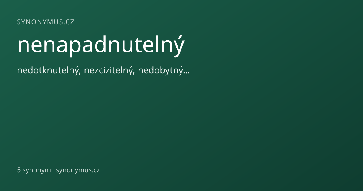 Náhled odkazu: nenapadnutelný