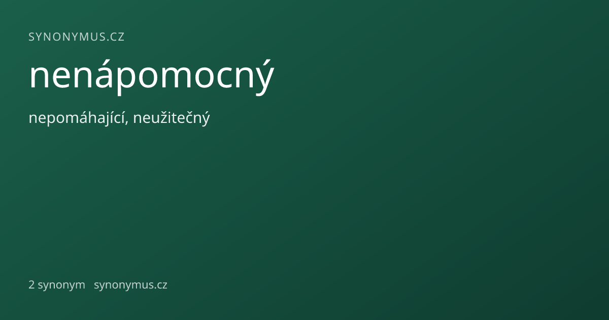 Náhled odkazu: nenápomocný