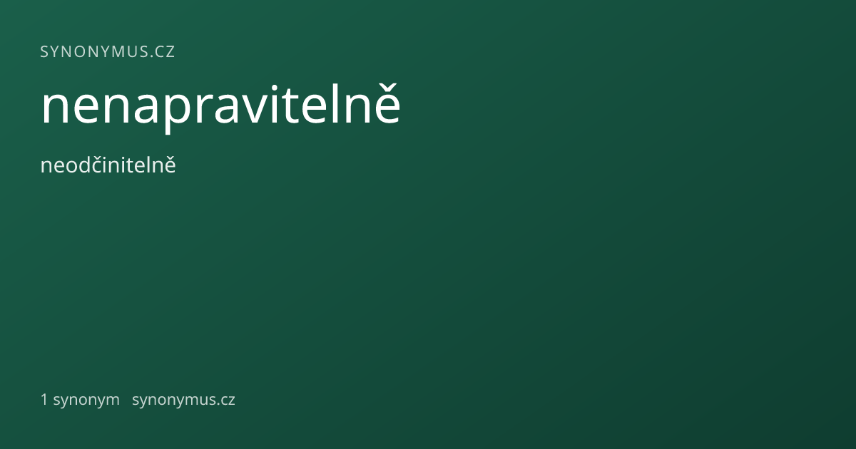 Náhled odkazu: nenapravitelně