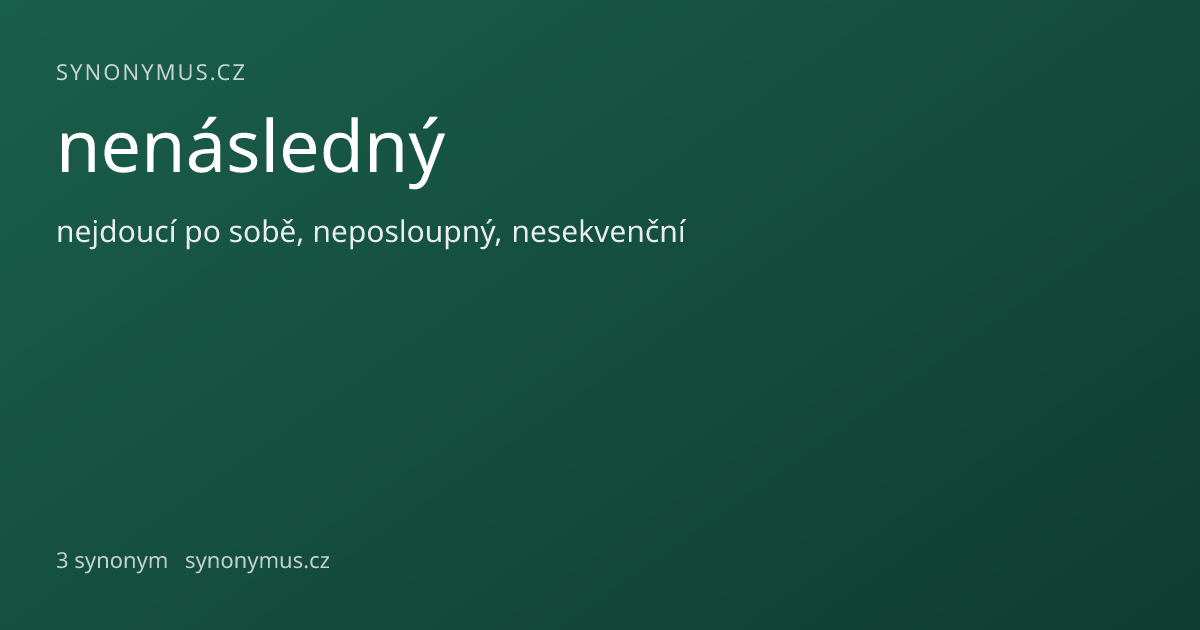 Náhled odkazu: nenásledný