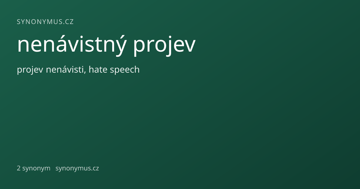Náhled odkazu: nenávistný projev