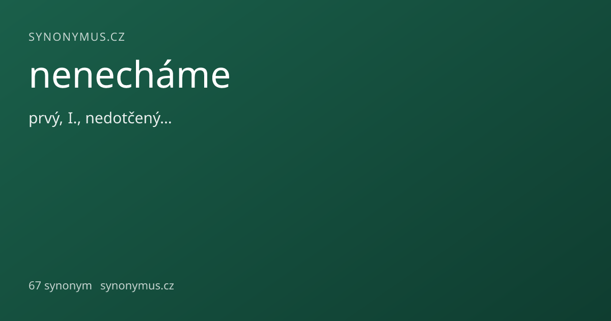 Náhled odkazu: nenecháme