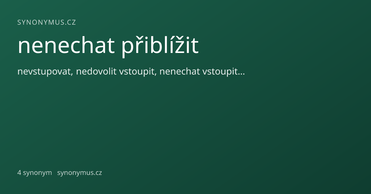 Náhled odkazu: nenechat přiblížit