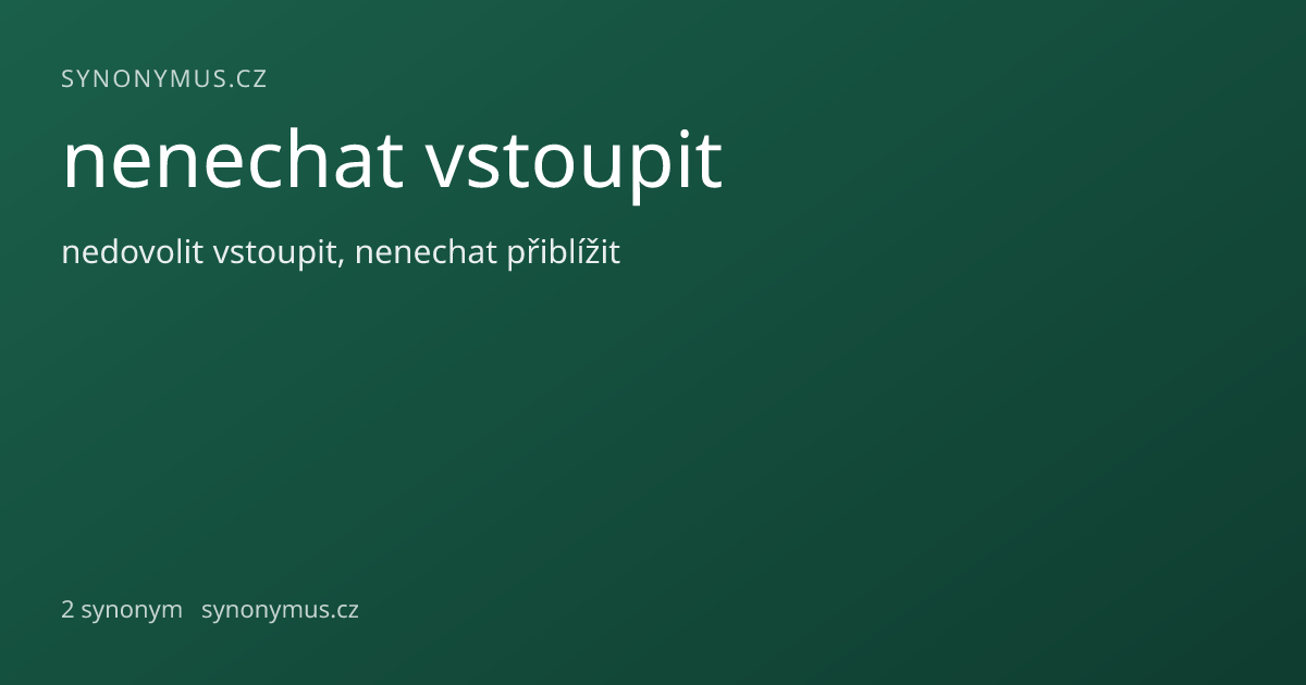 Náhled odkazu: nenechat vstoupit
