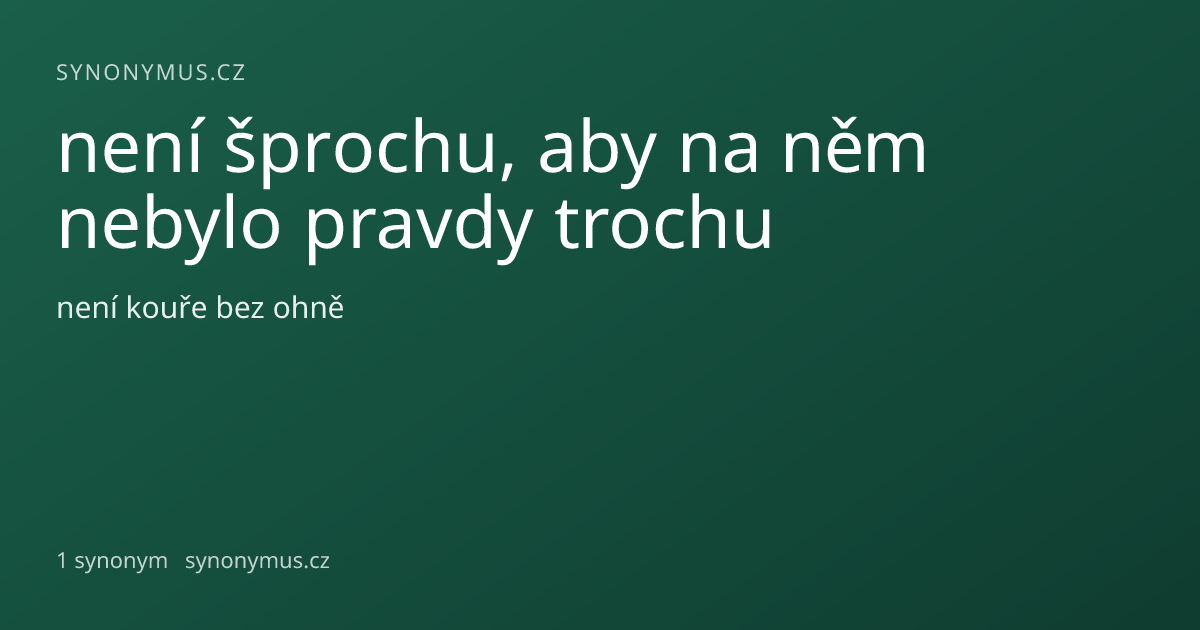 Náhled odkazu: není šprochu, aby na něm nebylo pravdy trochu