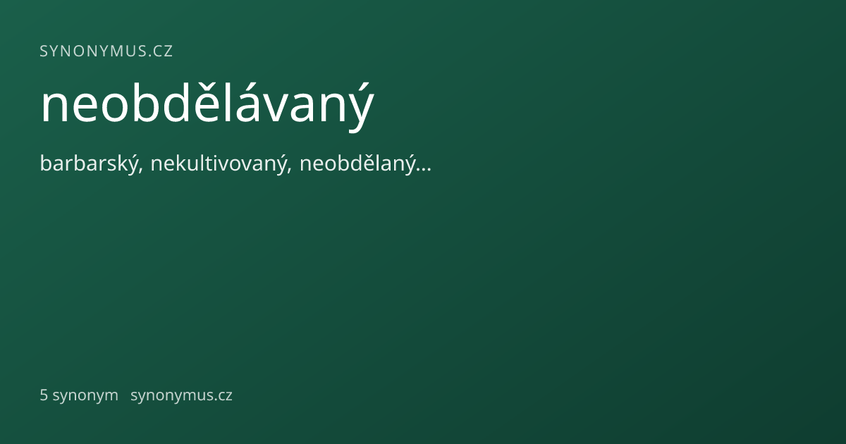 Náhled odkazu: neobdělávaný
