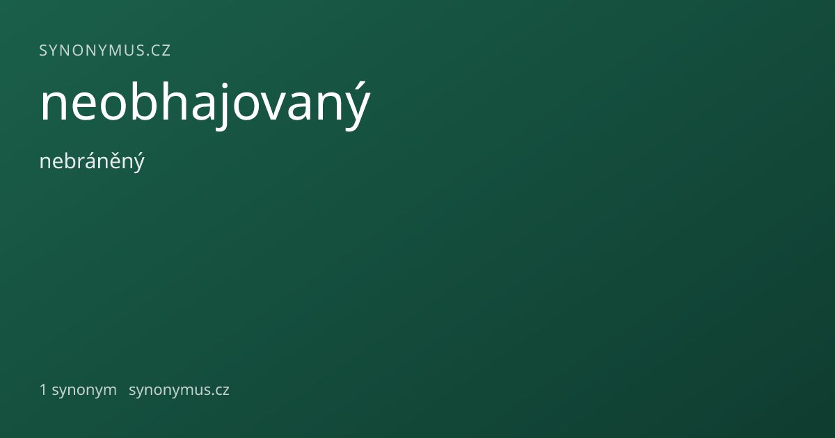 Náhled odkazu: neobhajovaný