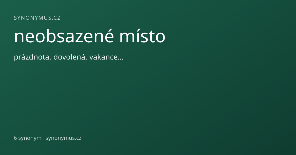 Náhled odkazu: neobsazené místo