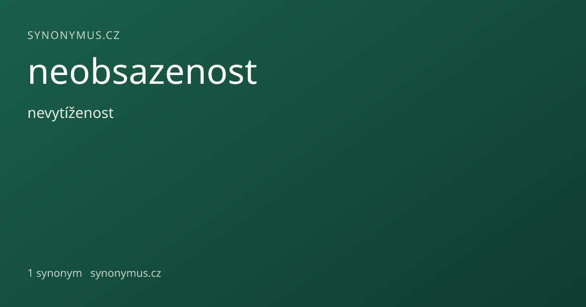 Náhled odkazu: neobsazenost