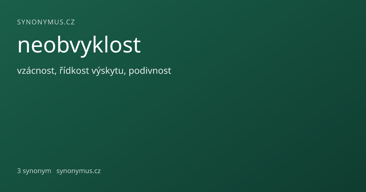 Náhled odkazu: neobvyklost