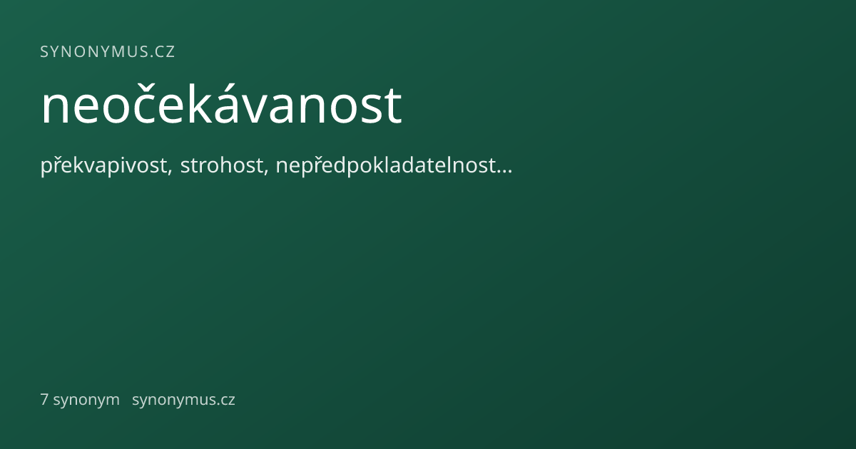 Náhled odkazu: neočekávanost