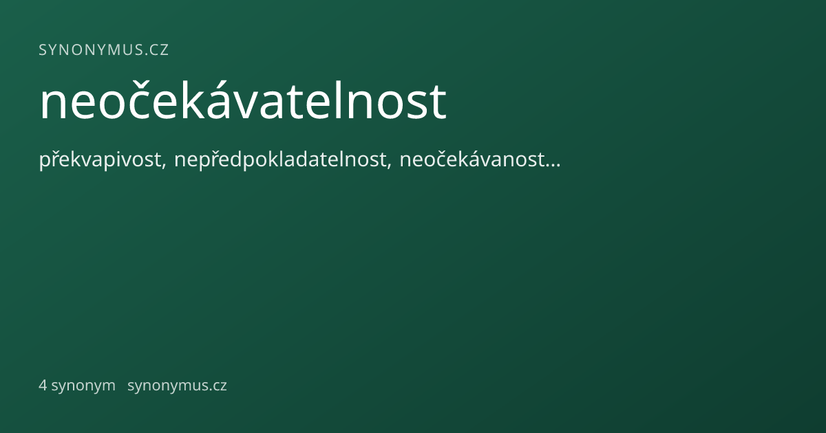 Náhled odkazu: neočekávatelnost