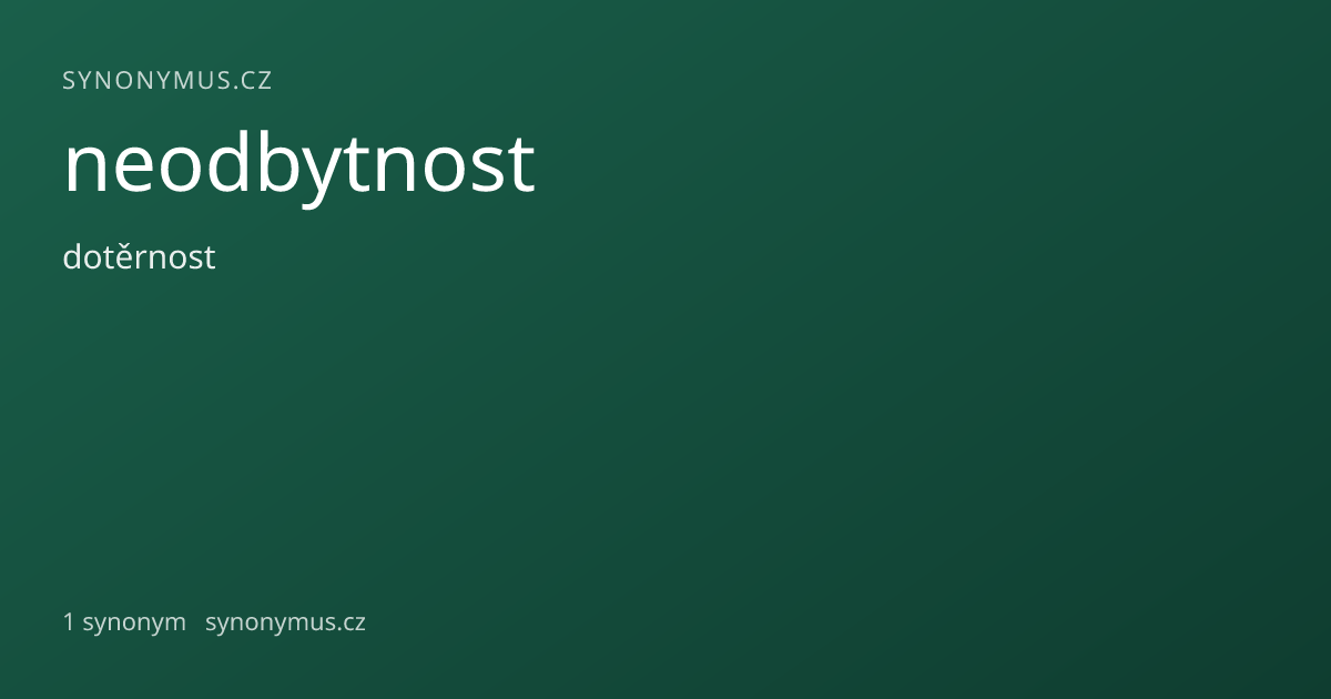 Náhled odkazu: neodbytnost
