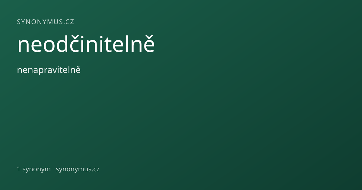 Náhled odkazu: neodčinitelně