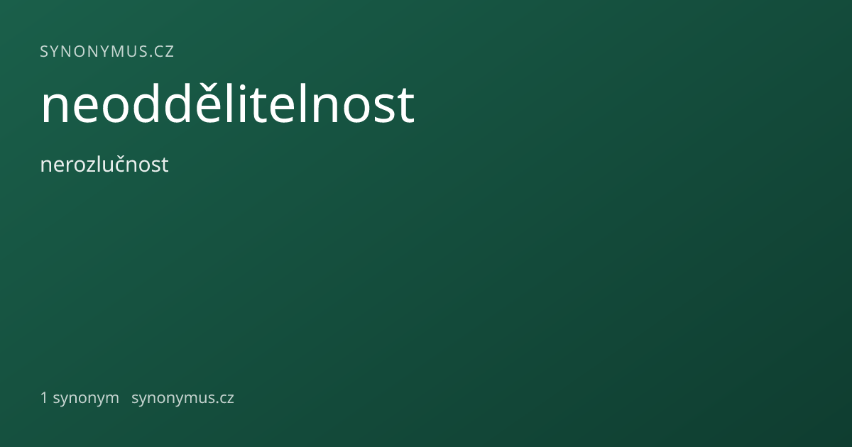 Náhled odkazu: neoddělitelnost