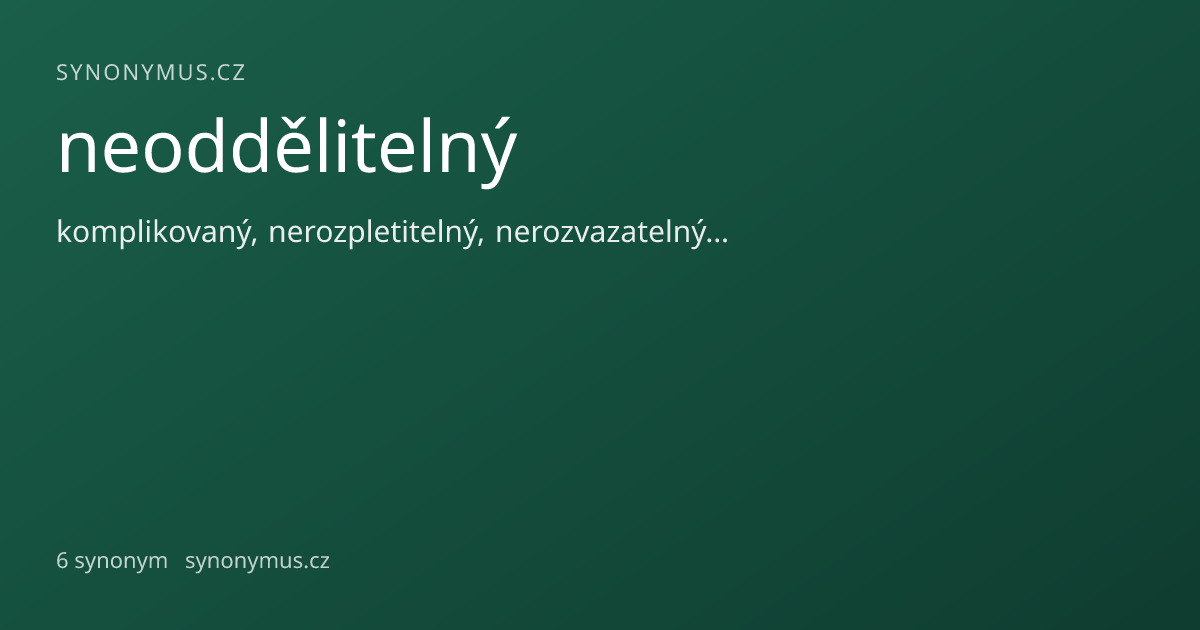 Náhled odkazu: neoddělitelný