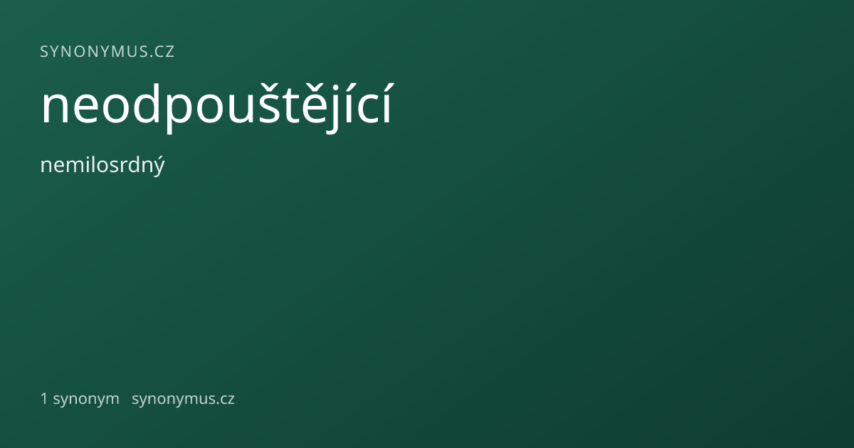 Náhled odkazu: neodpouštějící