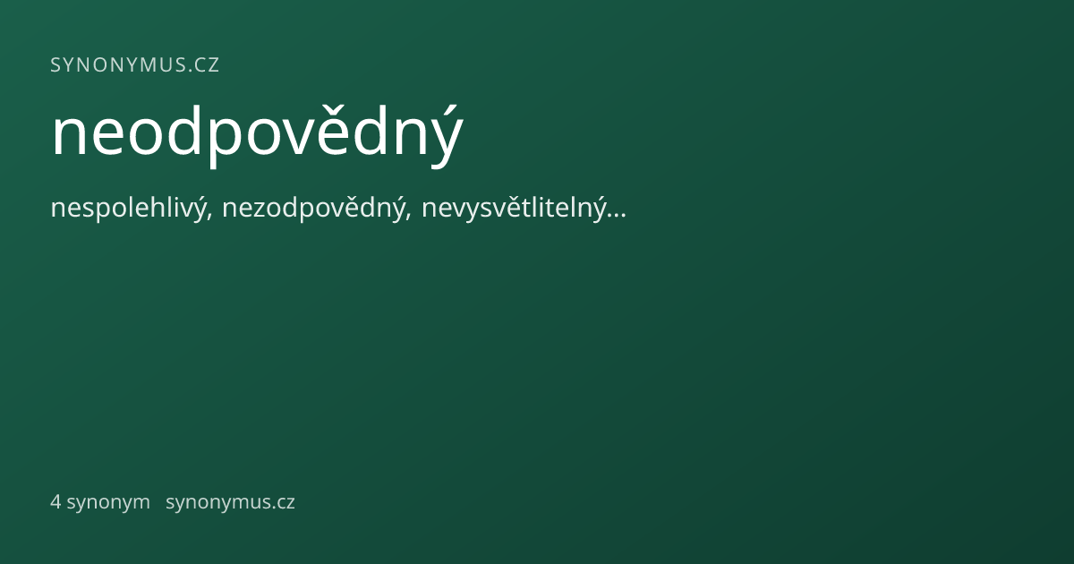 Náhled odkazu: neodpovědný