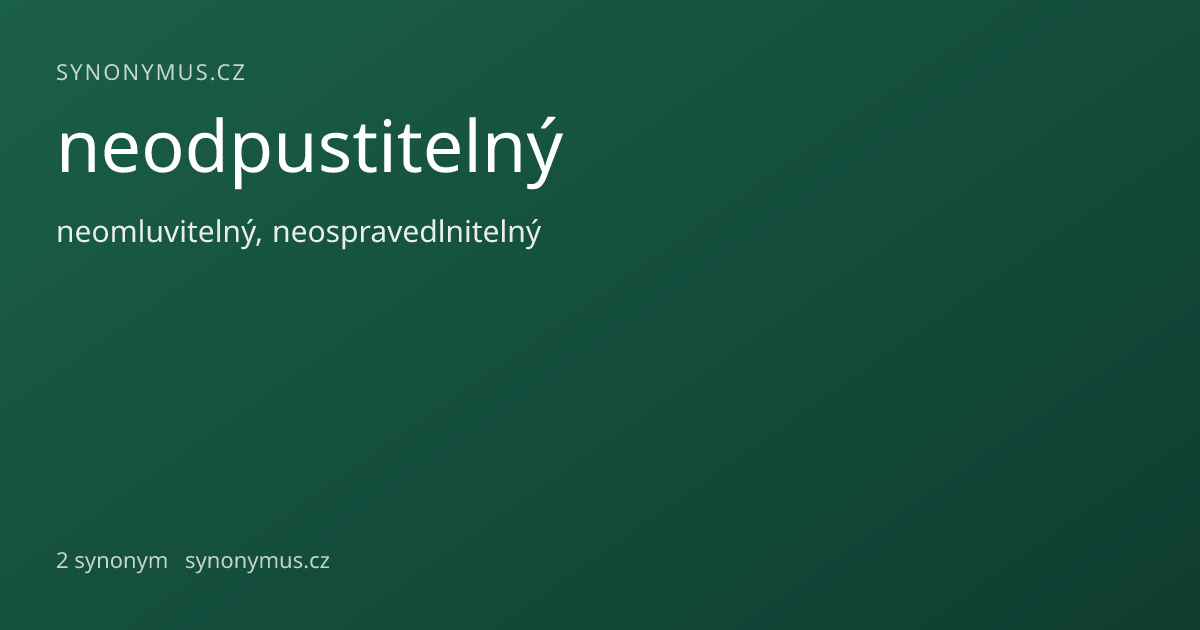 Náhled odkazu: neodpustitelný