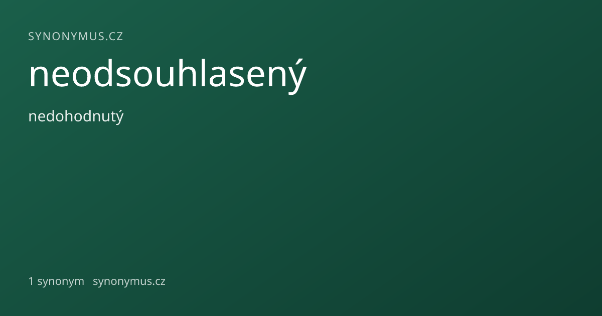Náhled odkazu: neodsouhlasený