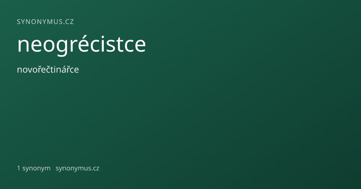 Náhled odkazu: neogrécistce