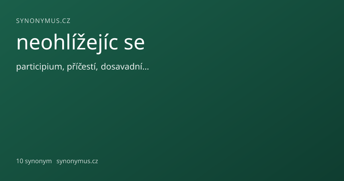 Náhled odkazu: neohlížejíc se