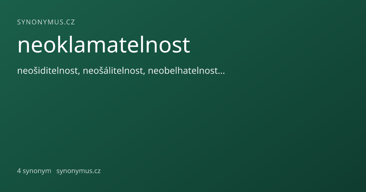Náhled odkazu: neoklamatelnost
