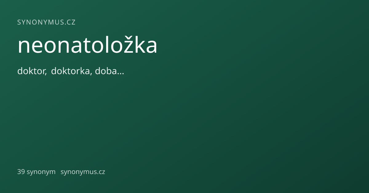 Náhled odkazu: neonatoložka