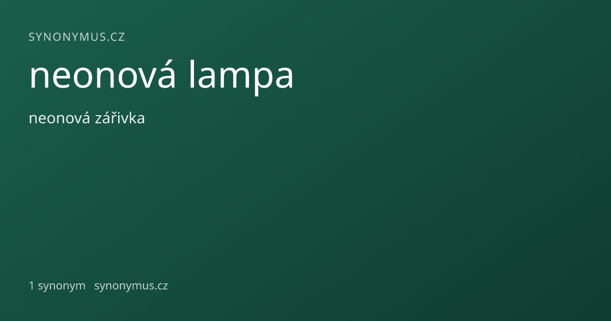Náhled odkazu: neonová lampa