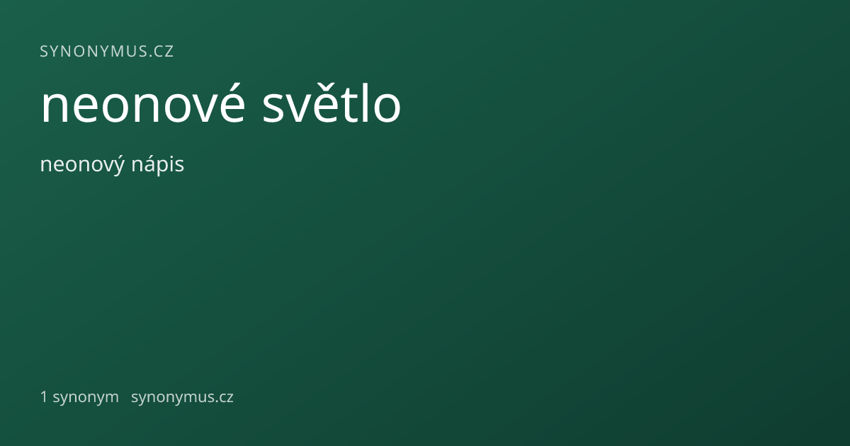 Náhled odkazu: neonové světlo