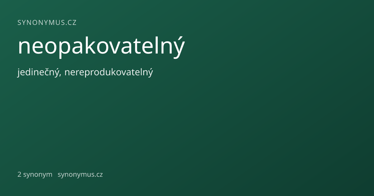 Náhled odkazu: neopakovatelný