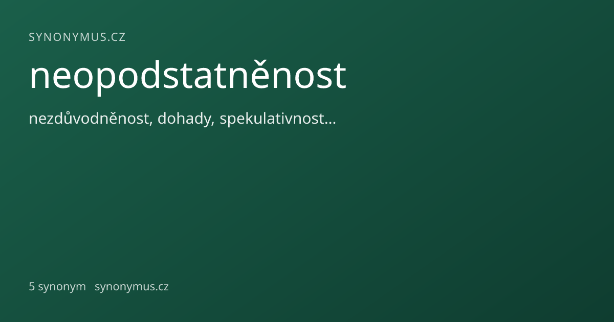 Náhled odkazu: neopodstatněnost