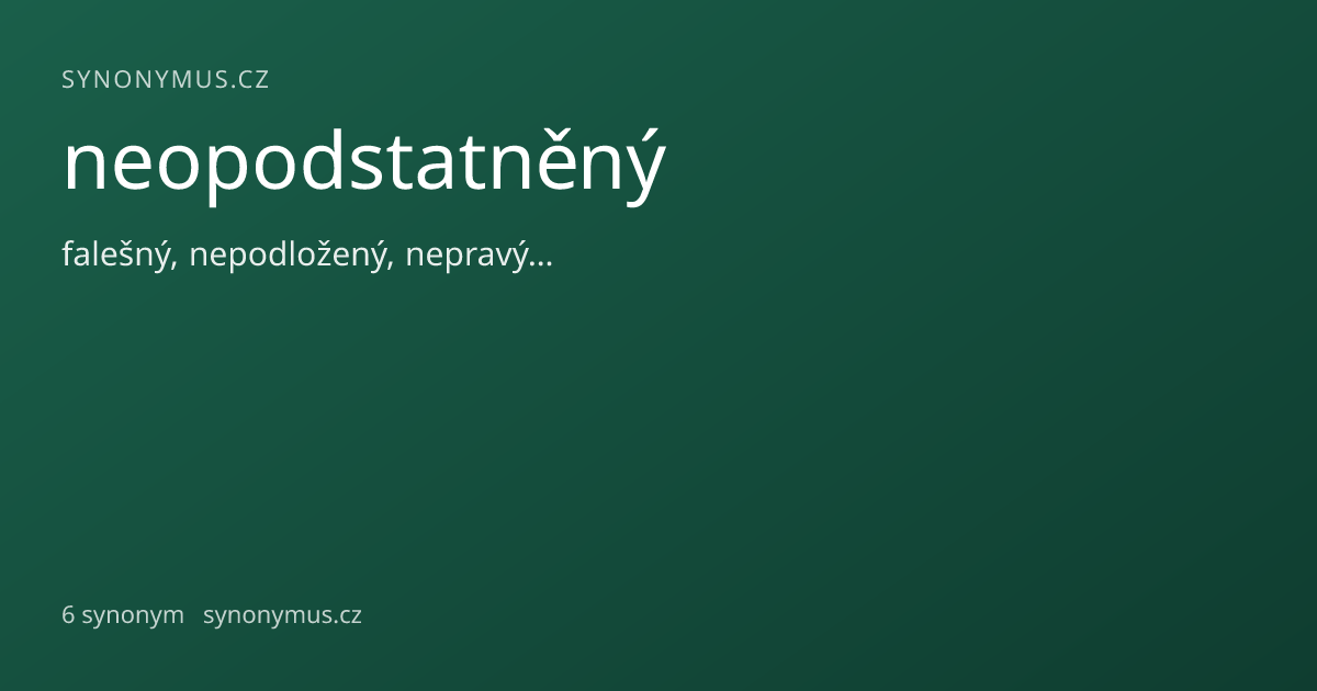 Náhled odkazu: neopodstatněný