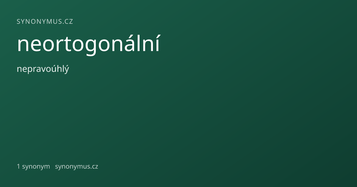 Náhled odkazu: neortogonální