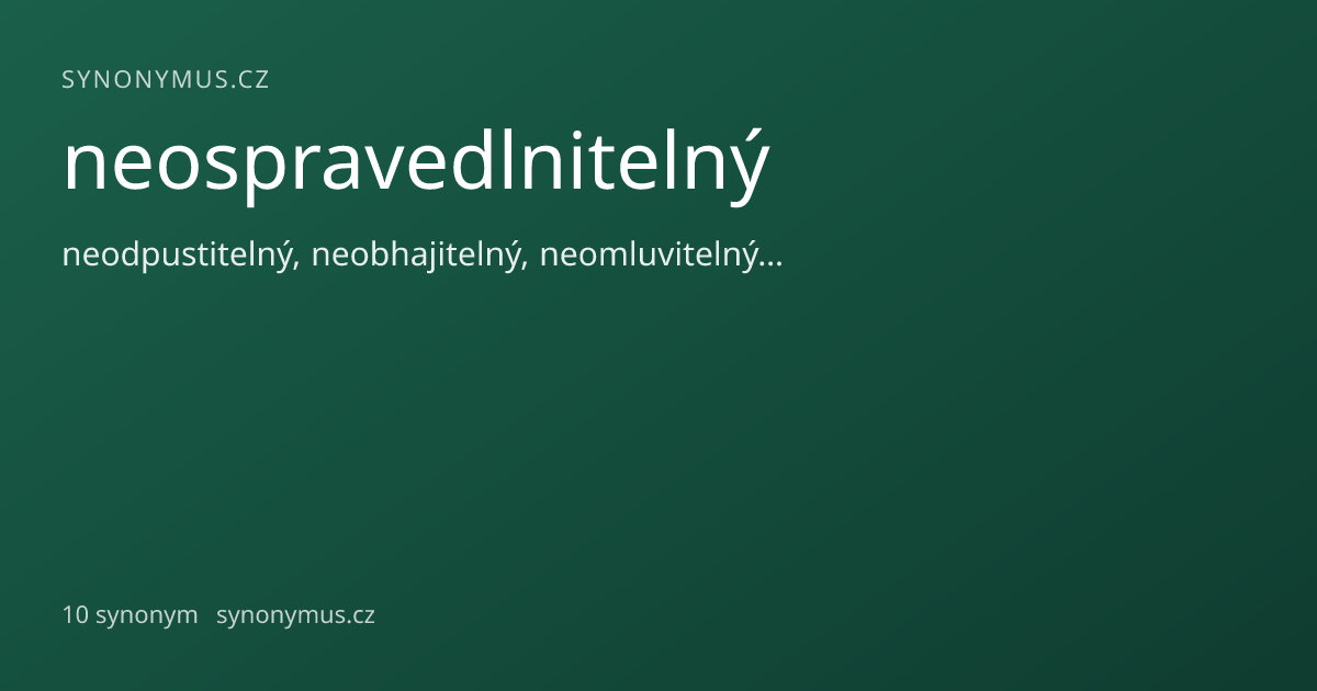 Náhled odkazu: neospravedlnitelný
