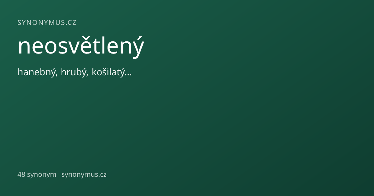 Náhled odkazu: neosvětlený